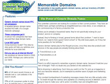 Tablet Screenshot of memorabledomains.co.uk